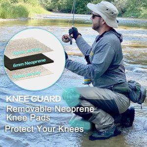 8 Fans Mens Womens Waist Waders,3-Ply Durable Breathable Waterproof Stockingfoot Insulated Wading Pants for Fishing Kayaking