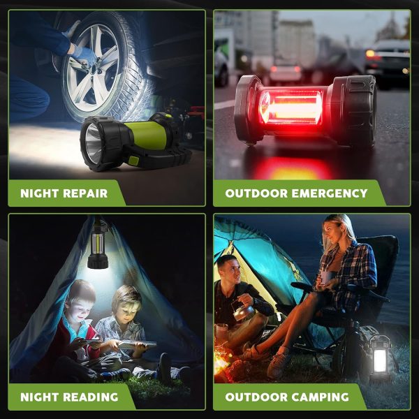 AlpsWolf Camping Lantern Rechargeable, LED Flashlight Spotlight Lantern with 800LM, 3600 Capacity Battery Powered, Portable Bright Camping Light for Emergency, Outdoor Hiking, Power Outages - Image 4