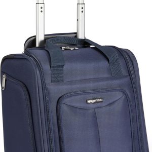 Underseat Carry On Luggage with Wheels – 14-Inch Rolling Travel Bag, Navy