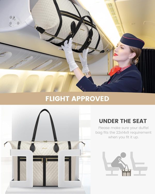 Travel Weekender Bags for Women, 4-in-1 Duffle Bag with Shoes Bag, Carry On Overnight Bag with Toiletry Bag & Wet Pocket, Large Travel Tote Bag Hospital Bag for Women Labor Delivery - Image 4