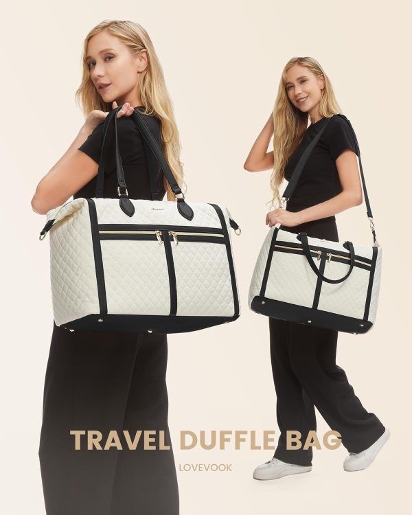 Travel Weekender Bags for Women, 4-in-1 Duffle Bag with Shoes Bag, Carry On Overnight Bag with Toiletry Bag & Wet Pocket, Large Travel Tote Bag Hospital Bag for Women Labor Delivery - Image 6