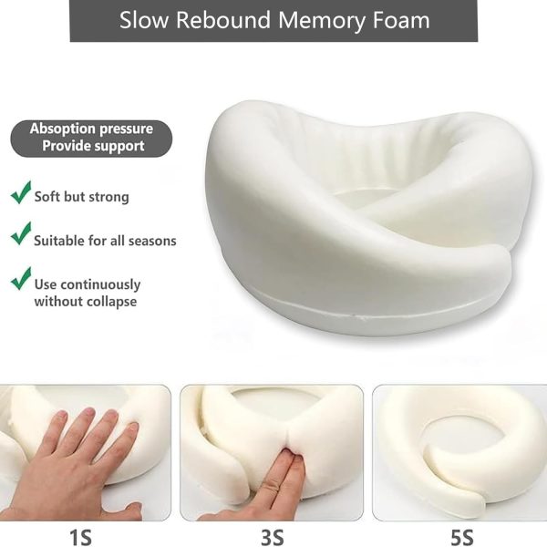 Travel Pillow for Airplanes, Pure Memory Foam Travel Pillow, 360° Support Stowable Pillows,Comfort and Breathability Neck Pillow for Travel, Car Rides, and Home Use - Image 4
