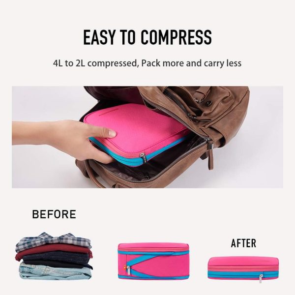 Bee Nesting Waterproof Compression Packing Cubes,Travel Packing organizers for Carry on Luggage,Backpacking, Suitcases - Image 6